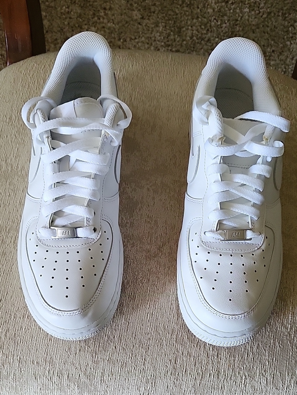 Nike White Low Top Air Force 1 Sneakers